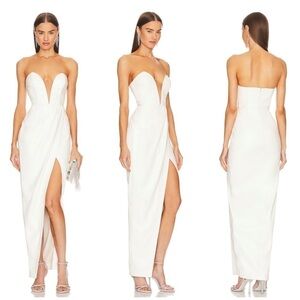 Michael Costello x REVOLVE Jake Gown in Optic White